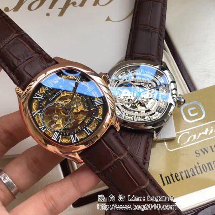 CARTIER卡地亞 最新設計鏤空新品 精品男士腕表 WSS2577